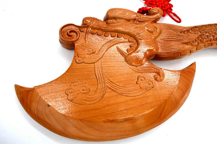 睚眦舌压家居guihuokou将军龙生九子入驻桃木真摆件