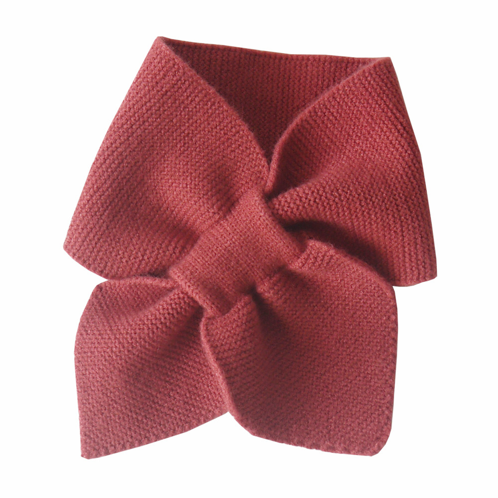 晚晚同款学生交叉蝴蝶结围巾针织叶子毛线领巾围巾