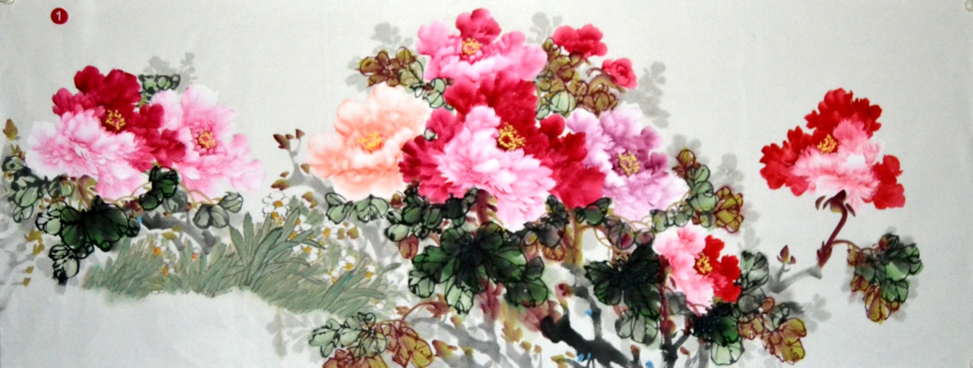 字画茶楼挂画装饰原稿手绘客厅花鸟国画横幅国画