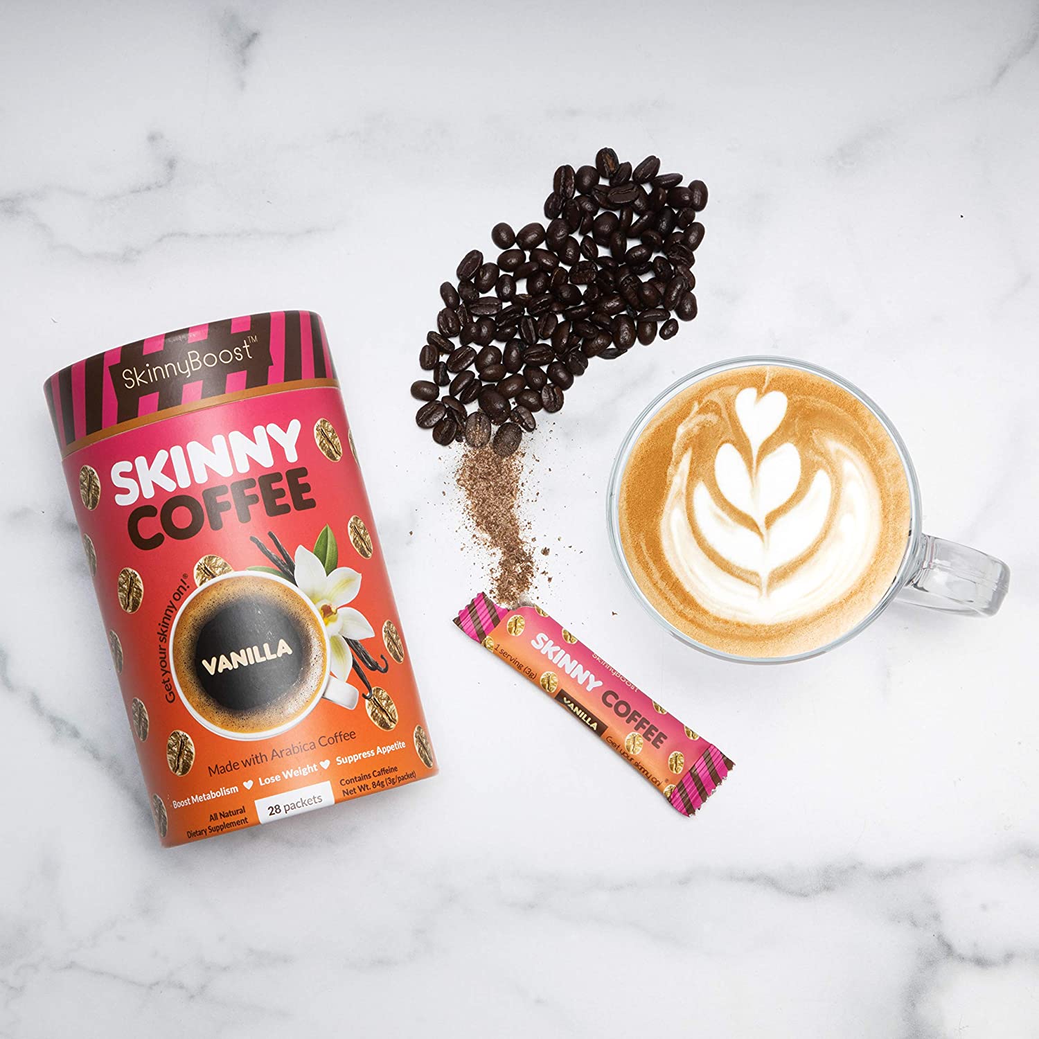 skinny美国直邮boostcoffee无脂速溶咖啡生酮友好速溶咖啡