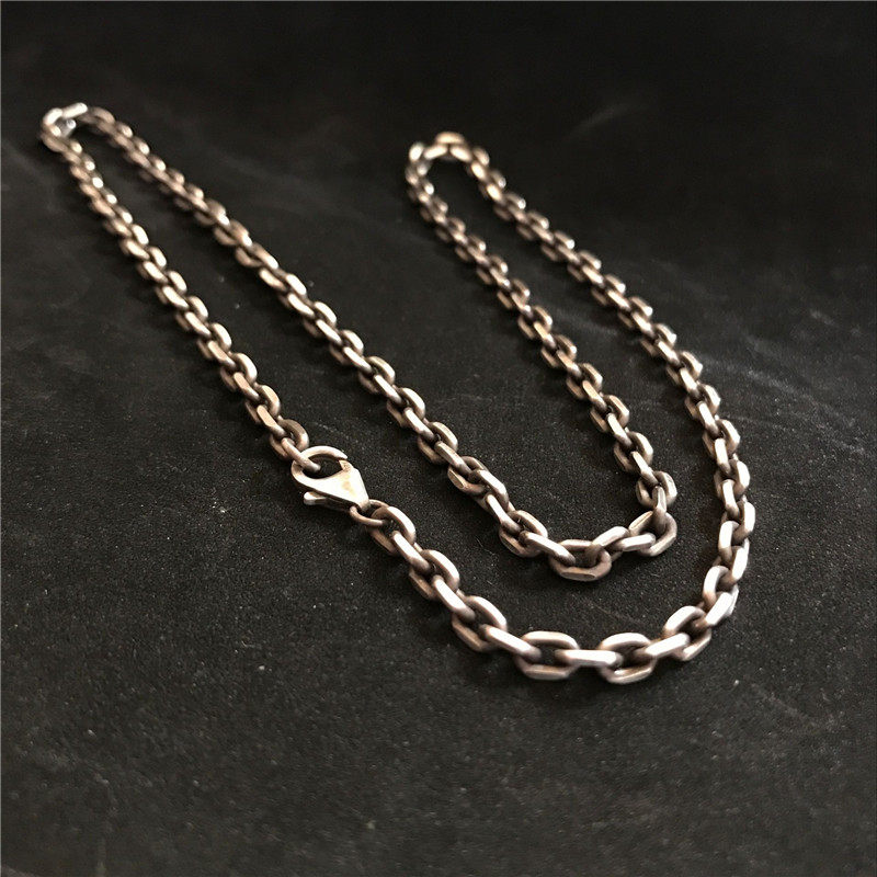 千银厚果4mm对切太角链男女项链厚果项链省20元