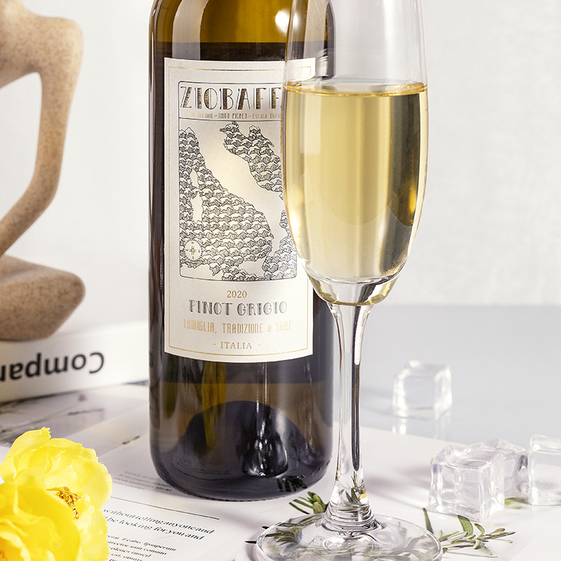 意大利ziobaffa巴法大叔西西里pinotgrigio灰皮诺干白葡萄酒干白静态