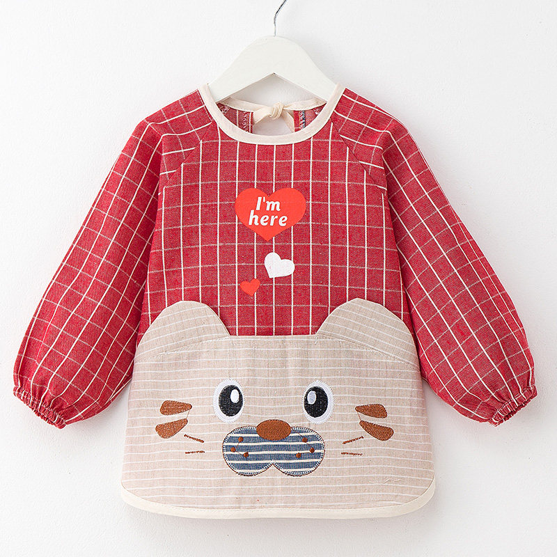 【大牌】宝宝罩衣防水防脏儿童长袖反穿衣