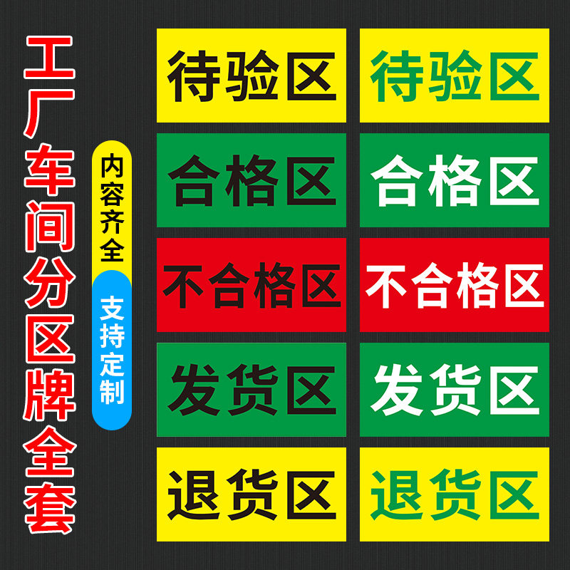 仓库分类告示提示指示墙贴区分超市药房地贴标志牌