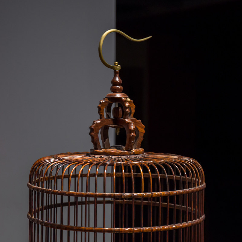 已结缘黄花梨鸟笼黄花梨把件鸟笼赏玩实木笼子黄花梨鸟笼