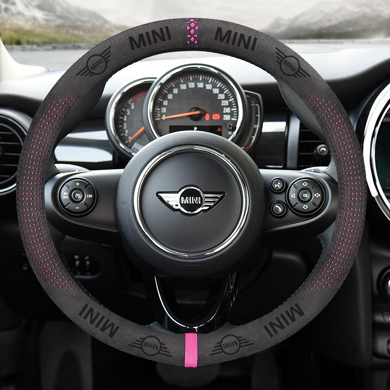 适用宝马mini方向盘coopercountrymanclubman毛皮方向把套方向盘套
