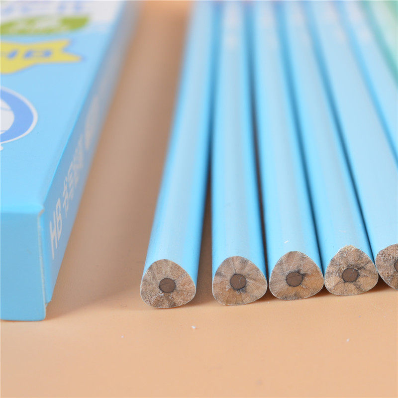 铅笔得力三角hb小学生六角hb书写儿童菱形铅笔