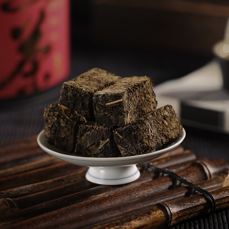 官方旗舰店爆品湖南安化大容量陈年金花茯砖口粮茶叶安化黑茶