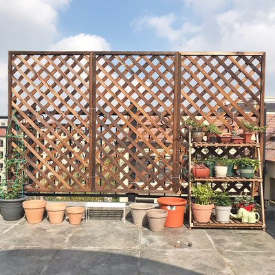 防腐篱笆围墙护栏花架爬藤围栏网格室外户外阳台隔断格栅栅栏