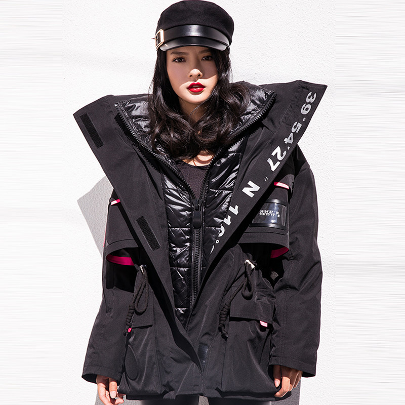 设计师zhangshuai张帅 假两件式短款羽绒服男女款2018秋冬新款