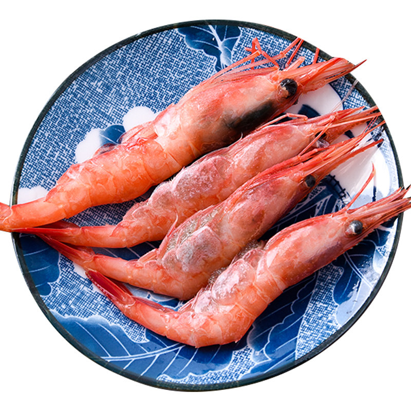 刺身特大3l4l大北北极甜虾1盒1kg顺丰包邮冻虾