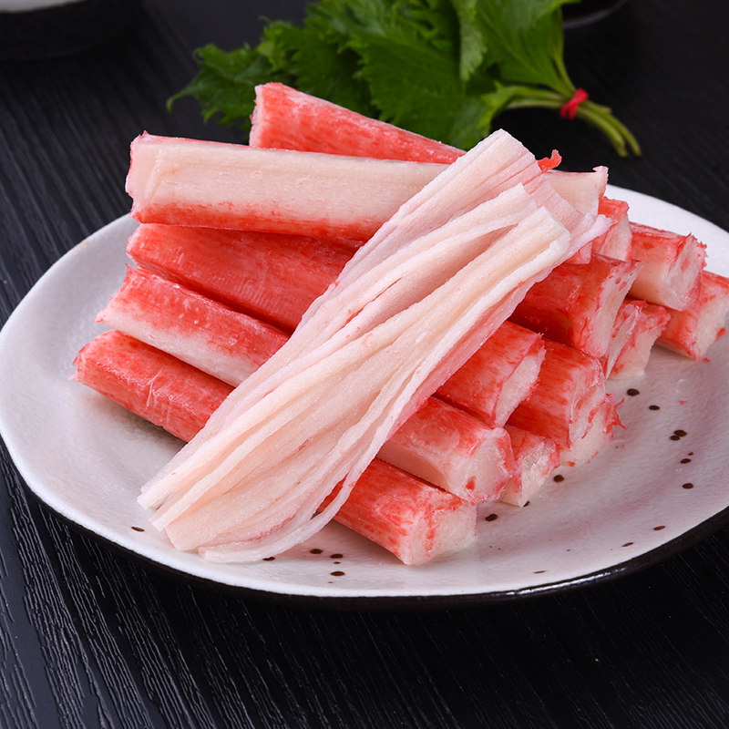 日式蟹味蟹肉肉棒1包500g火锅麻辣烫蟹柳食材蟹类制品
