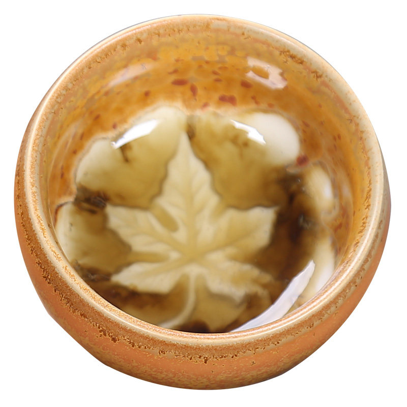 茶杯田禾窑窑变品茗天目个人杯纯手工盏杯功夫茶杯