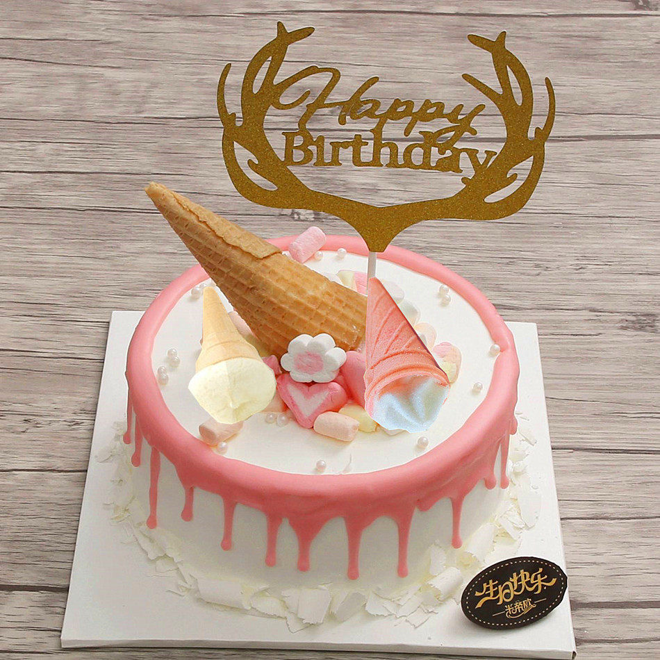 60g蛋筒 甜筒冰淇淋雪糕杯夹心棉花糖 儿童零食主题蛋糕烘焙装饰