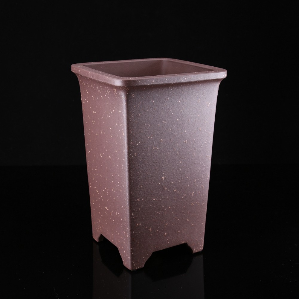 高档精品宜兴原矿名家老艺人朱永南高四方飘口千花盆