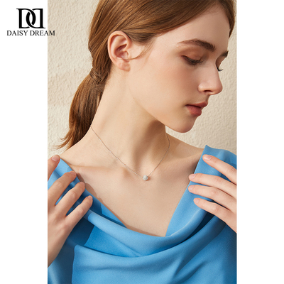 小众设计感纯银许愿钻石吊坠气质轻奢高级锁骨毛衣项链 原价99元 现价