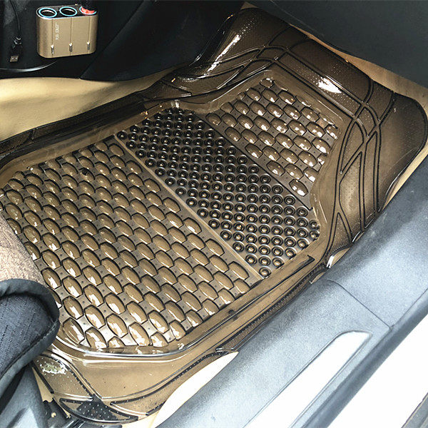 汽车透明防滑通用加厚脚垫环保塑料pvc软胶防水乳胶地垫防冻