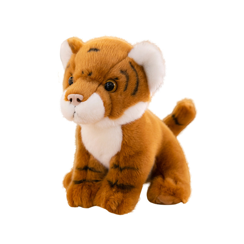 仿真老虎公仔毛绒玩具可爱东北虎玩偶儿童白虎布娃娃毛绒布艺类玩具
