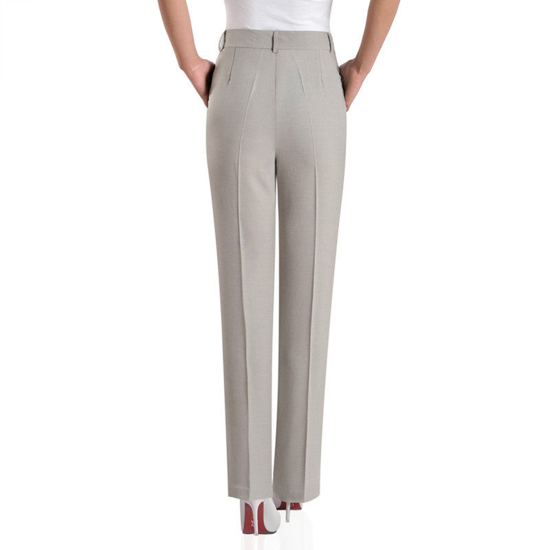 夏季薄款中老年开口旁开扣大码女装妈妈裤子子女西装裤