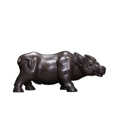 紫砂茶宠牛气冲天水牛摆件大号办公室饰品礼品茶道