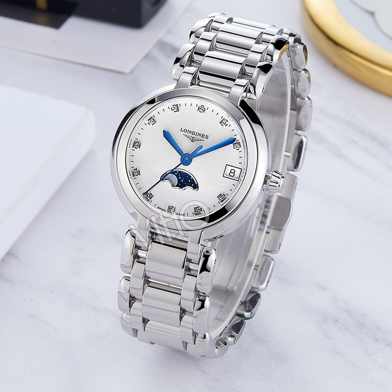 新款longines正品浪琴手表心月月相罗马石英手表女l81154716