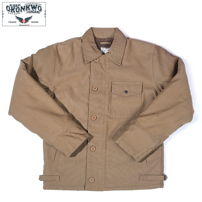 okonkwo二战海军甲板服加厚外套阿美咔叽夹克美式棉衣