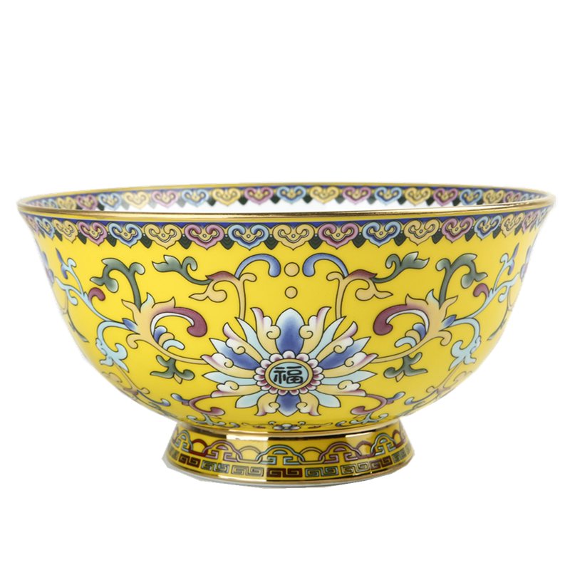 景德镇瓷碗家用高档单个奢华宫廷珐琅中式餐具碗