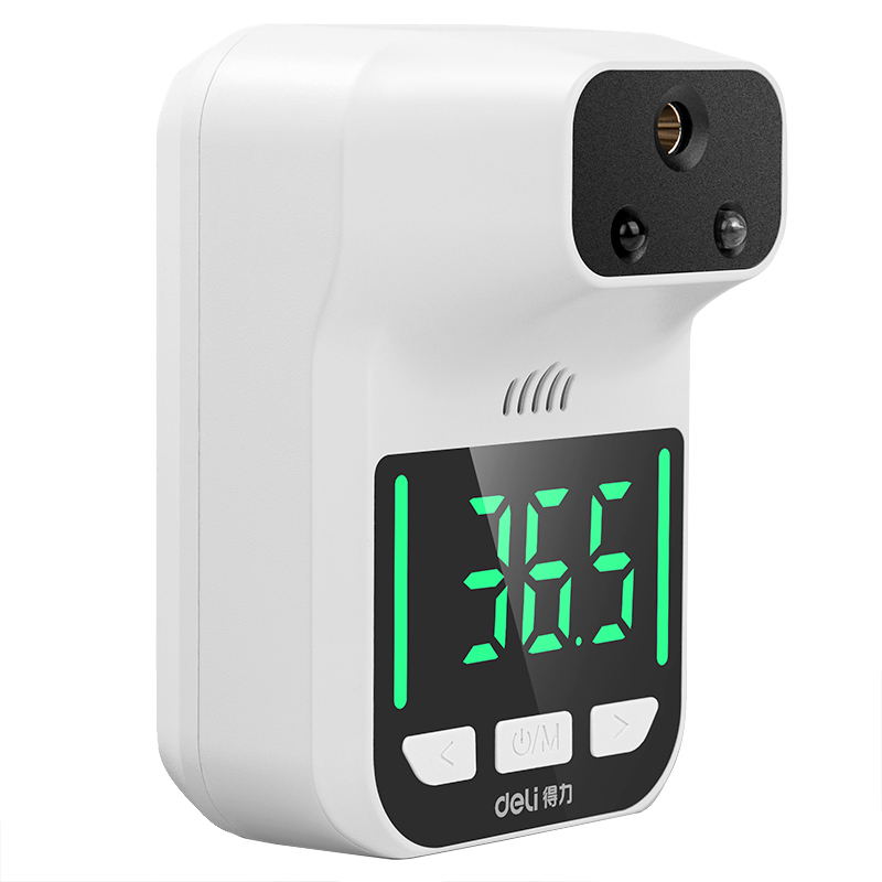 得力红外线立式13201测温仪自动电子非接触式温度商场测温仪