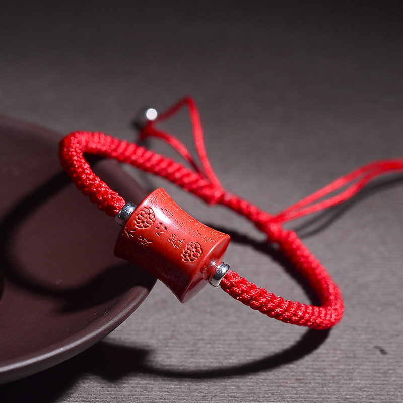 心经朱砂月老迎禄手绳婚姻牵红线姻缘手链女爱情桃花红绳表白礼物