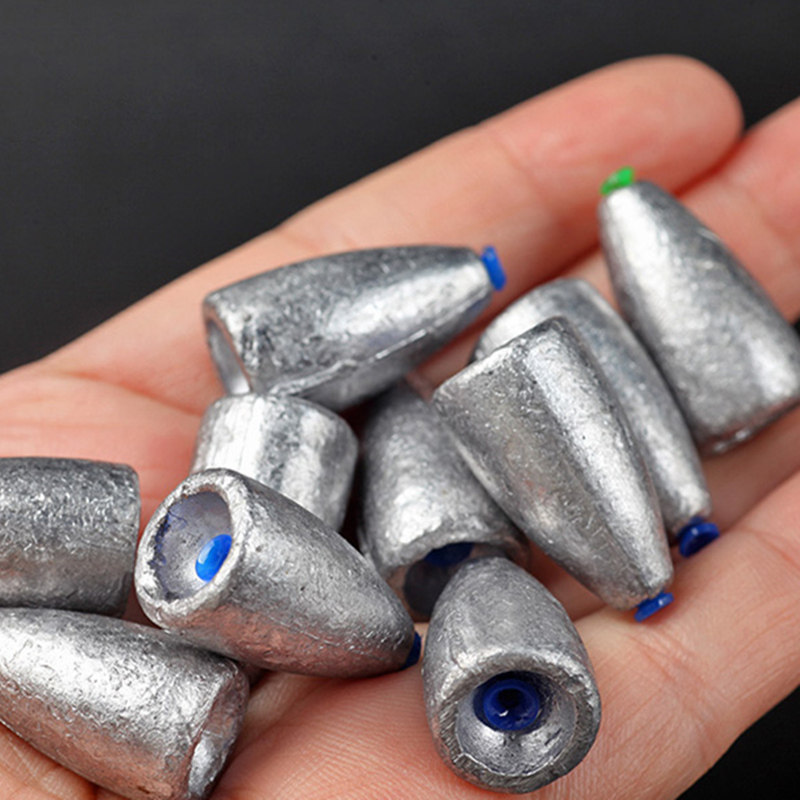 路亚子弹头铅坠不伤线倒钓铅德州卡罗钓组专用铅坠