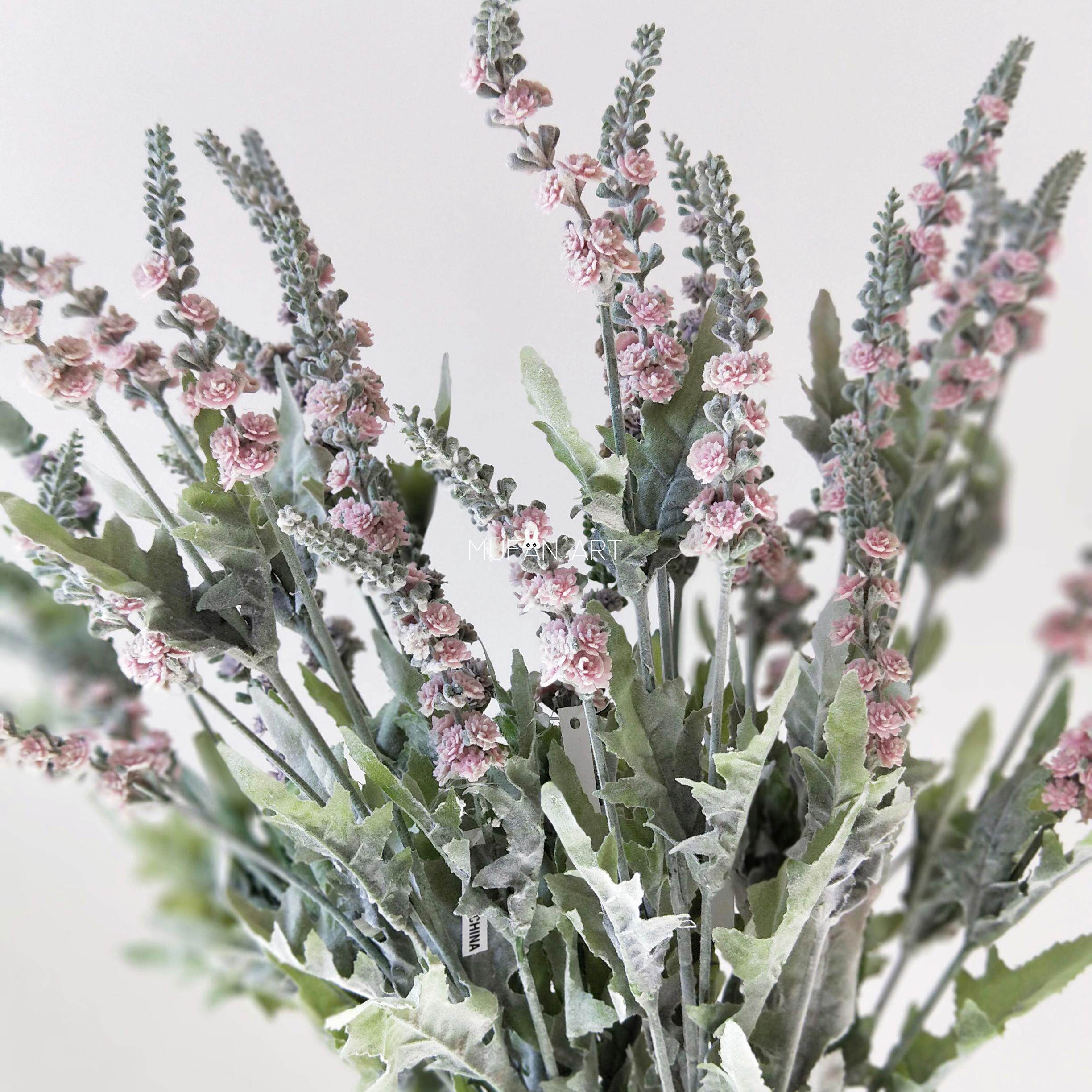 装饰ins仿真薰衣草植绒鼠尾草插花假花样板花束仿真花