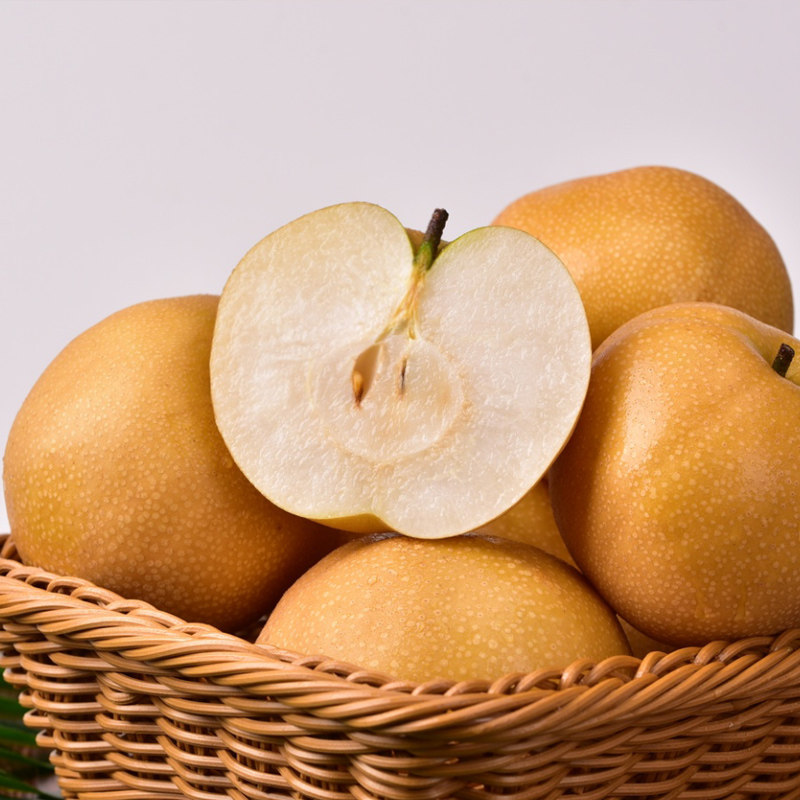 山东莱阳梨包邮新鲜南水梨5斤非羊脂冰糖秋月梨金果梨黄皮黄金梨
