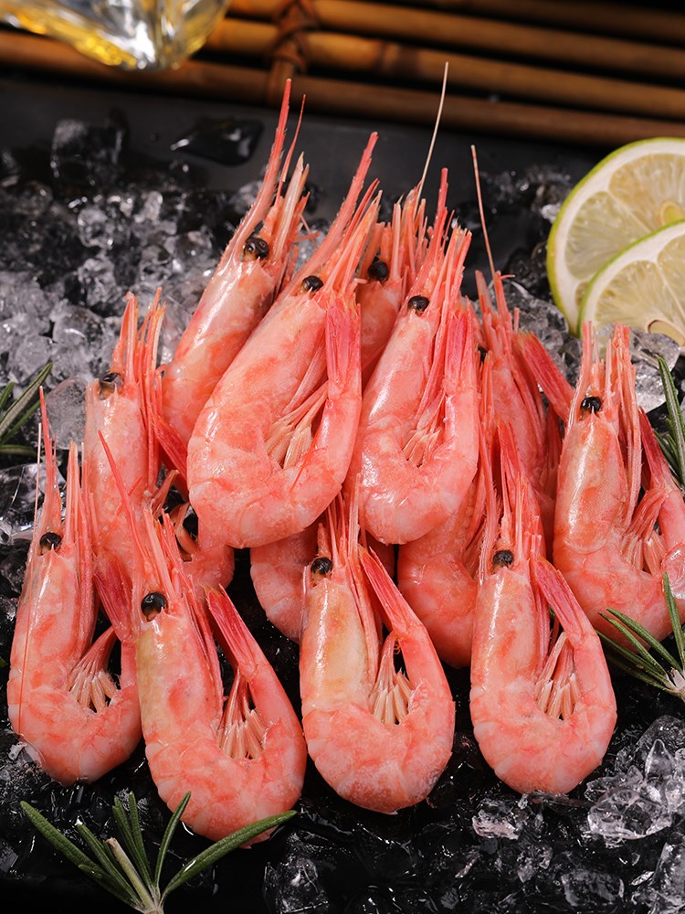 丹麦北极虾冰虾甜野生海虾熟虾新鲜冷冻对虾手机保护套