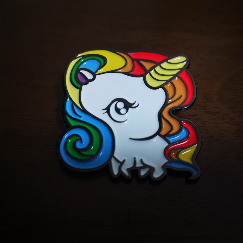 徽章csgo周边实体纯正全息小马贴纸独角兽金属游戏