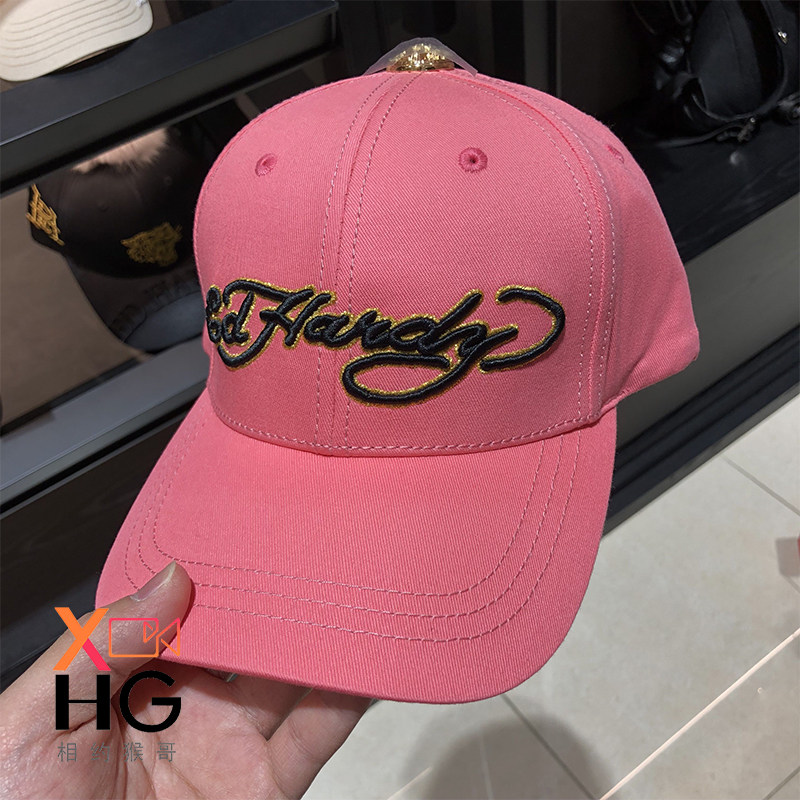 韩国潮牌edhardy实拍简约刺绣字母棒球帽男女休闲帽子