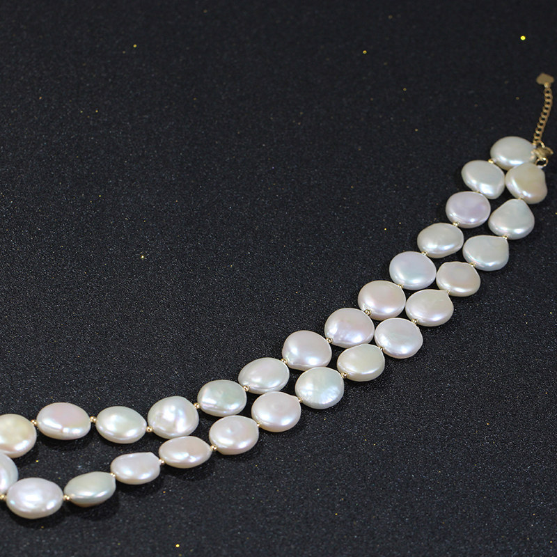 礼物花蜜18kins天然巴洛克珍珠项链颈饰