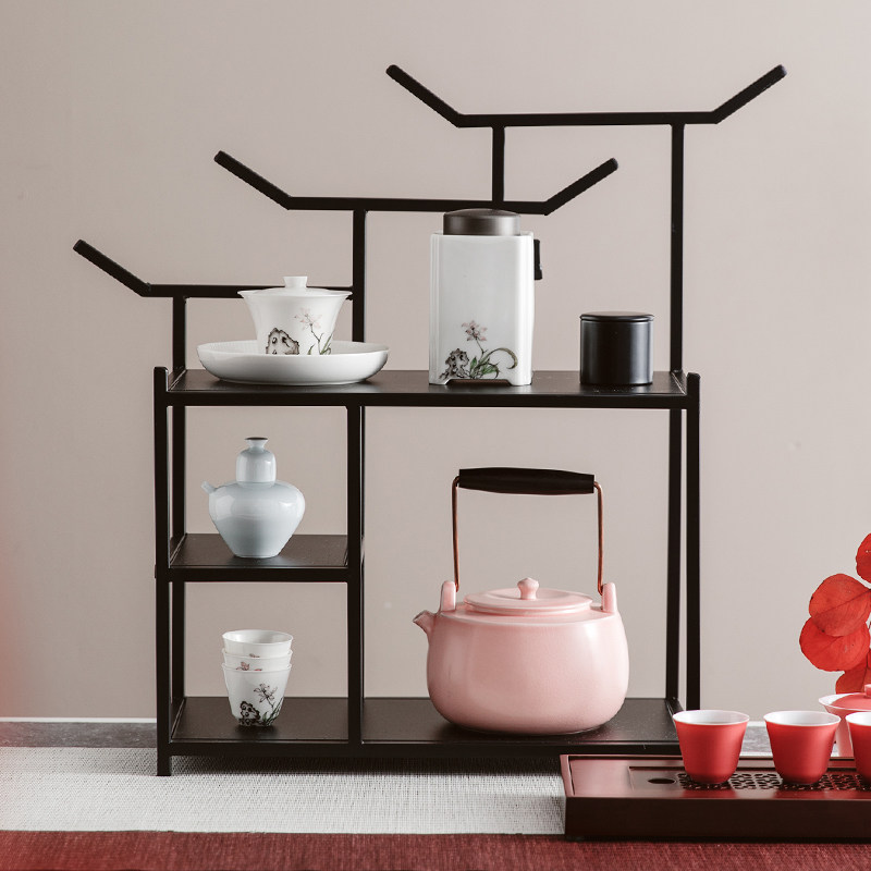 简约金属铁艺茶杯架茶柜架多层茶架子置物架茶具茶壶架茶架托收纳