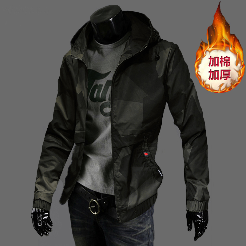 2021新款男士迷彩外套春秋季韩版潮流加厚休闲上衣服秋冬工装夹克