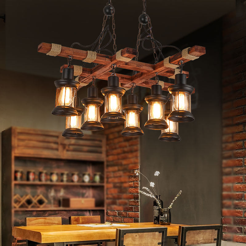 复古工业风船吊灯个性创意怀旧酒吧装饰漫网咖啡客厅吊灯