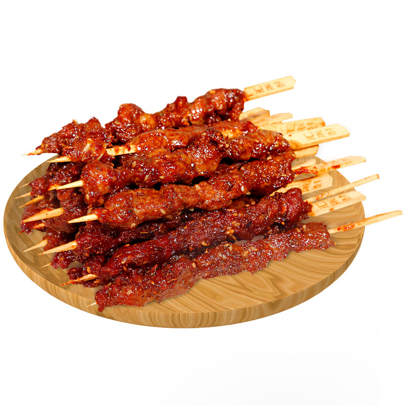 烧烤柒鲜新鲜腌制香辣牛肉串烧食材批发烤串牛丸