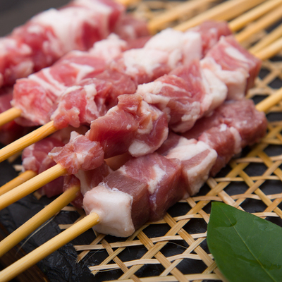 柒鲜内蒙锡盟烧烤食材批发烤串60串1200g羊肉串