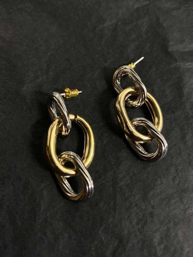 whitehole暗黑欧美甜酷金属气质耳钉女高高级链条耳环