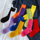 Colorful socks lady heap heap hosiery medium tube pure cotton autumn winter web celebrity Korean version INS college wind Korea purple tide stockings Colorful socks lady heap heap hosiery medium tube pure cotton autumn winter web celebrity Korean version INS college wind Korea purple tide stockings