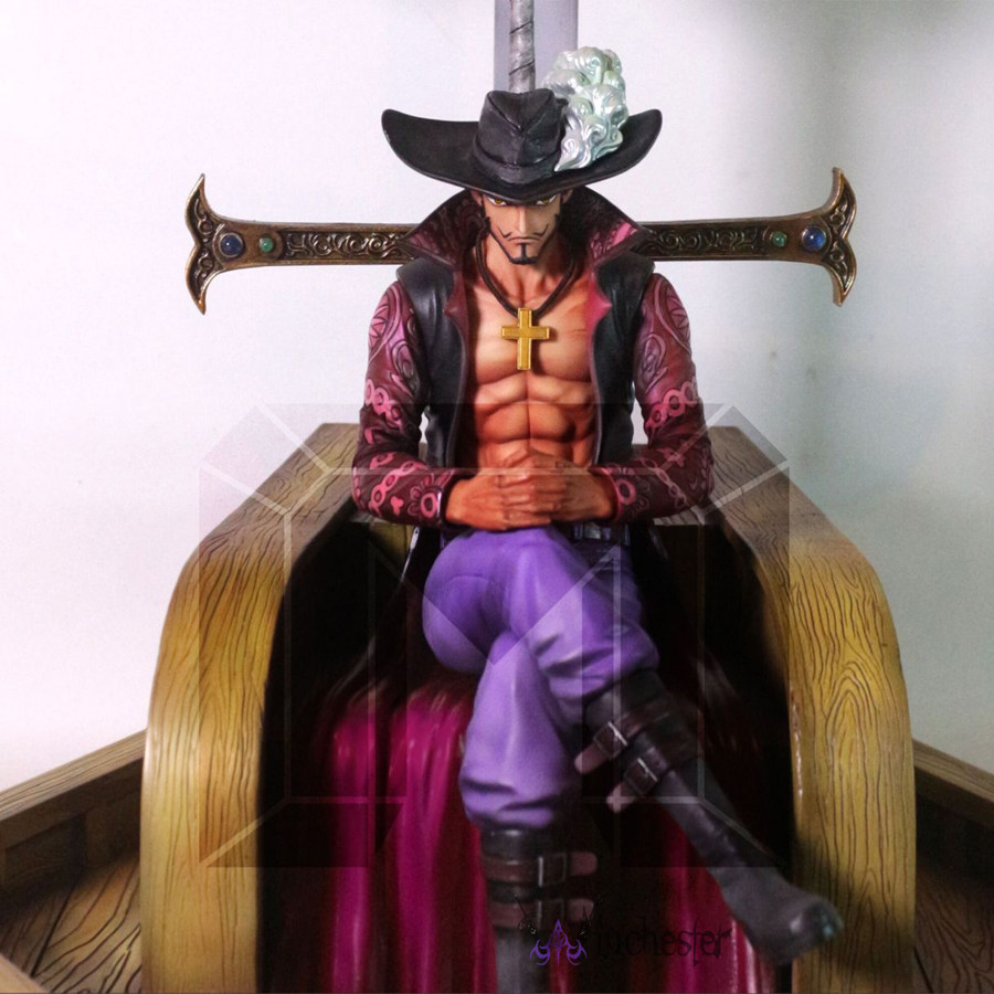 模玩殿堂海贼王坐姿七武海鹰眼米霍克pop比例手办海贼王手办专区