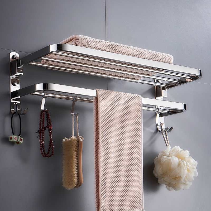 不锈钢毛巾架厕所洗澡衣服置物架卫生间毛巾神器浴巾浴巾架