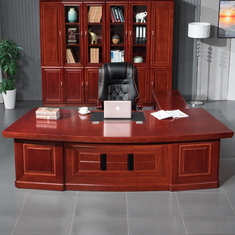 老板办公桌实木总裁简约现代大班台主管桌椅组合大班台