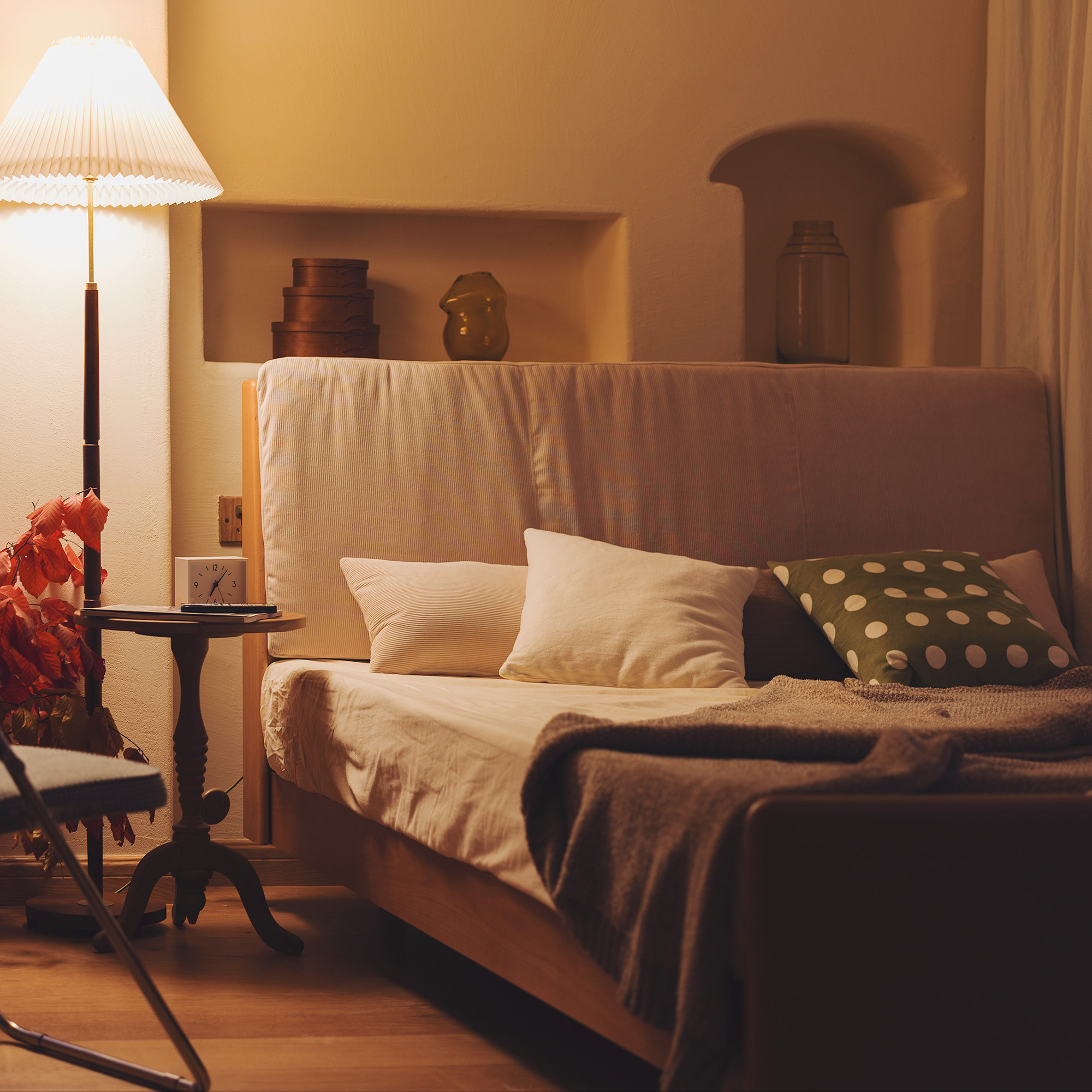 nest小岛棉花糖双人床原创设计森系北欧日式实木实木床