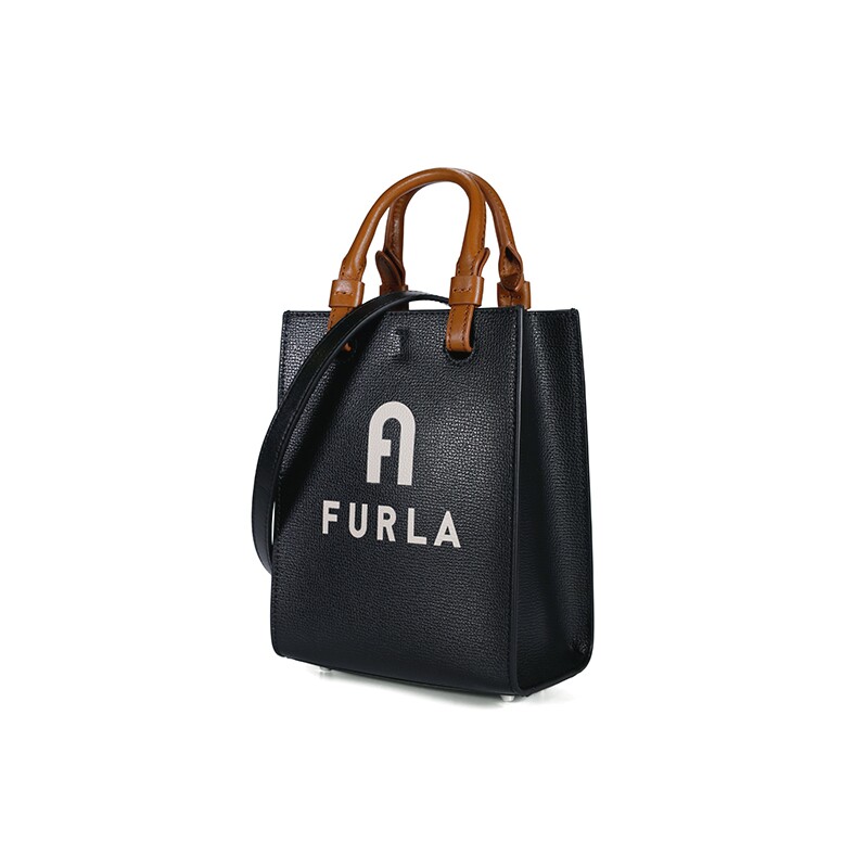 furla芙拉新款女士logo印花皮革手提包时尚字母通用款女包
