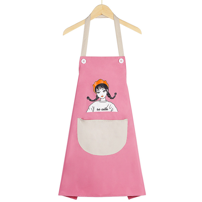 卡通围裙时尚可爱防水防水工工作服围腰日式厨房围裙
