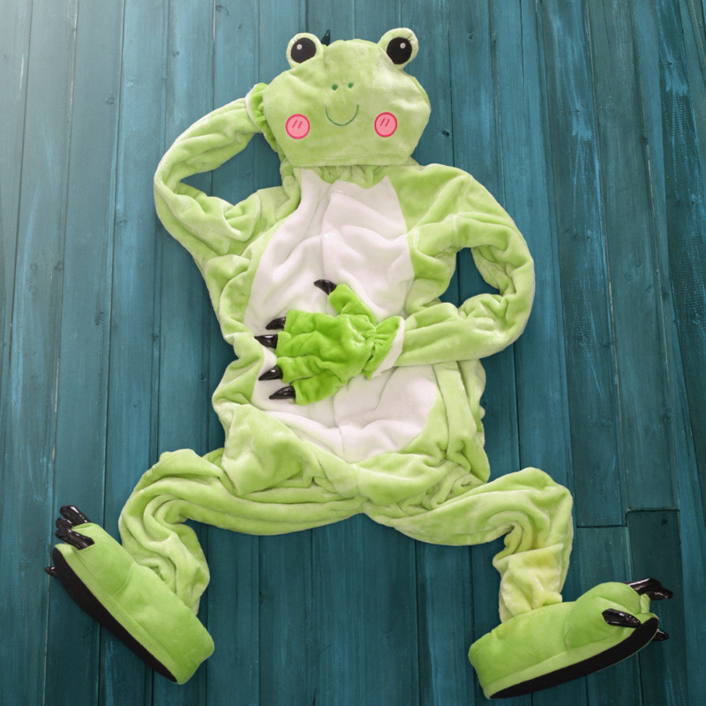 .新品恐龙卡通连体睡衣动物女男士可爱学生珊瑚绒春秋冬季加绒加-奥颜